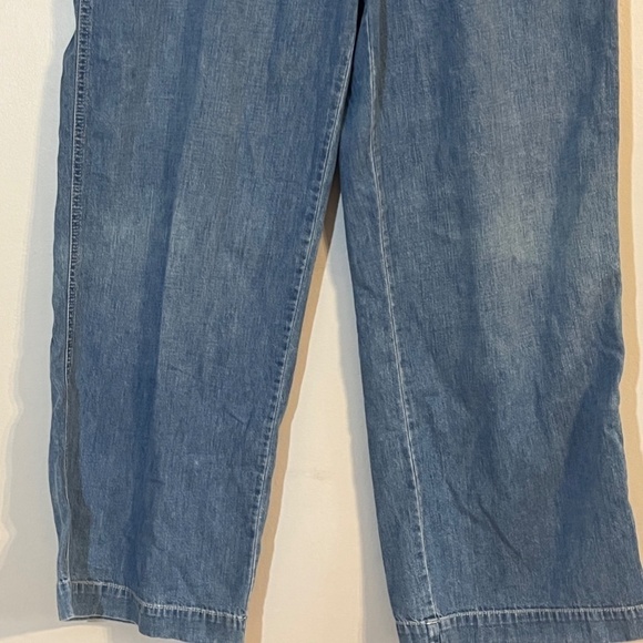 Lauren Ralph Denim Jean 12 Blue Wide Leg High Waisted Old Money Classic Preppy - Picture 5 of 13